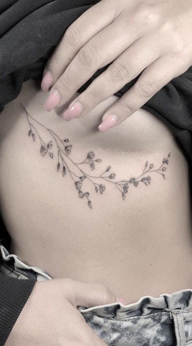 Flowers Minimal Tattoo